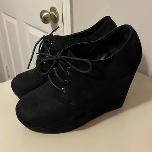 Lace up wedges